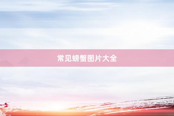 常见螃蟹图片大全